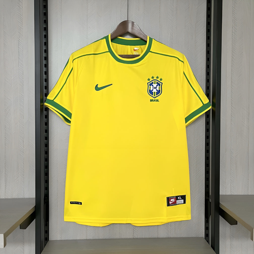Brazil Home Retro 1998 Jersey