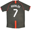 Black sports jersey with 'RONALDO' and number '7' on a white background