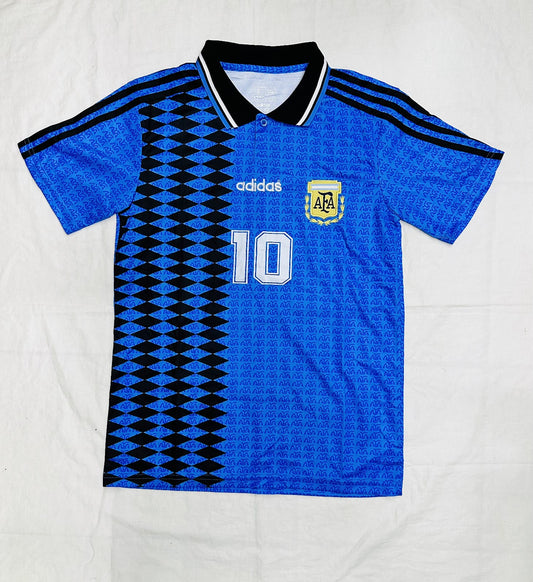 Argentina Retro Polo T-Shirt (Blue&Black)